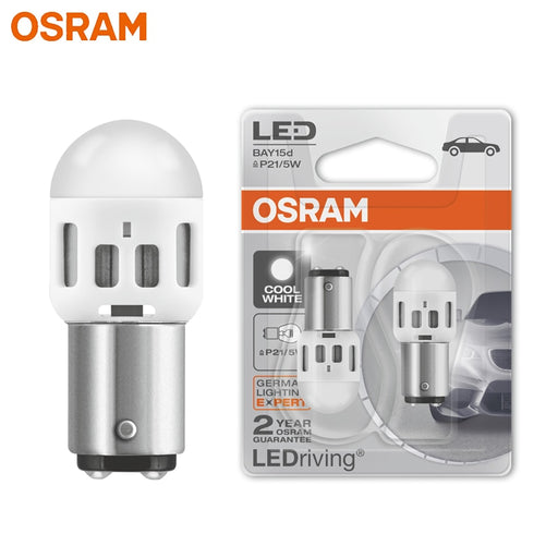 OSRAM LED P21/5W Signal Lamps S25 BAY15d 1357CW LEDriving BASIC 6000K Cool White LED Reverse Light Brake Lamp Standard Bulb 2pcs Default Title