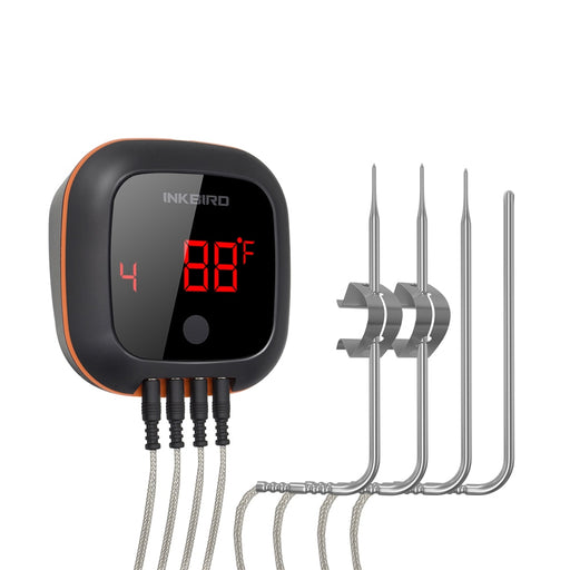 INKBIRD IBT-4XS Two/Four Probes BBQ Cooking Thermometer for Party Oven Smoking Brewing Grilling Roast Support Free App Control
