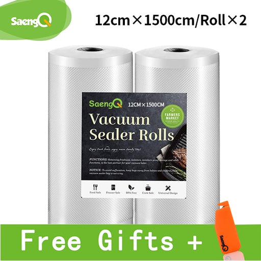 saengQ Kitchen Food Vacuum Bag Sous Vide Storage Bags For Vacuum Sealer bag Vacuum Packaging 12/15/20/25/30cm*1500cm/Rolls China 12cm-1500cm-2pcs