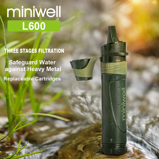 miniwell L600 outdoor survival camping equipment portable outdoor straw water filter