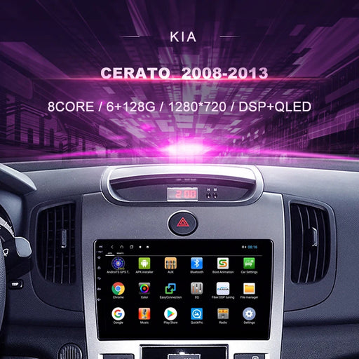 9 inch Android Double Octa Core 6GB RAM+128GB ROM Car DVD Player for Kia Cerato (2008-2013)