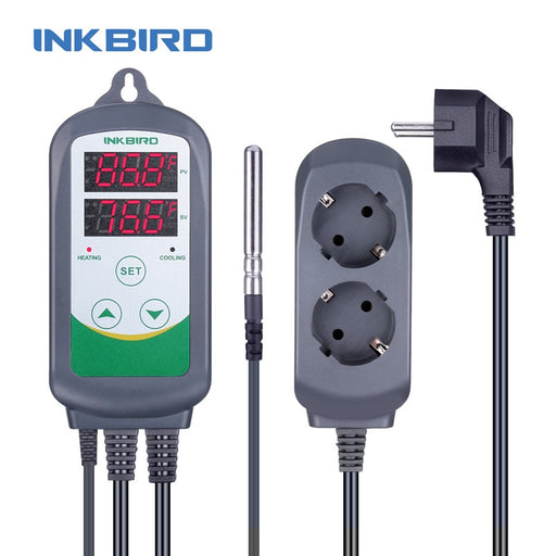 INKBIRD ITC-308 Digital Temperature Controller Outlet Thermostat Heat and Cool,Carboy,Fermenter,Greenhouse Terrarium Temp. China EU socket