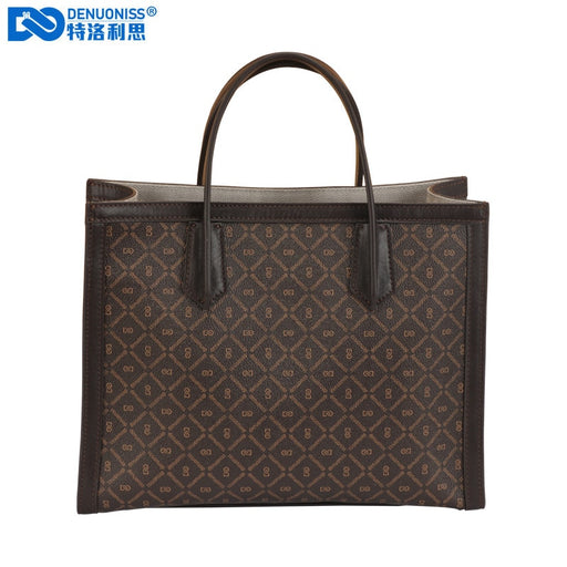 DENUONISS PU Leather Large Capacity Woman Handbag Grid Shoulder Bag Fashion Casual Luxury Designer Crossbody Pack