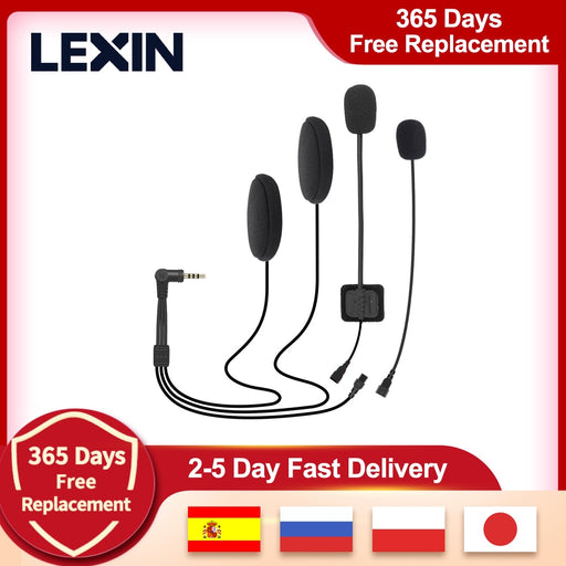 Brand Lexin intercom Headphone Accessories for LX-B4FM&amp;B4FM-X Bluetooth Helmet Interphone Intercom Headphone Jack Plug