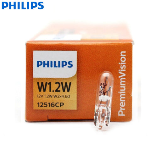 Philips Vision W1.2W T5 12516CP 12V 1.2W W2x4.6d Standard Car Interior Light Original Signal Lamps Reading Bulbs Wholesale 10pcs Default Title