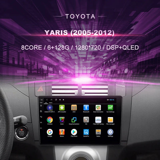 9 inch Android Double Octa Core 4GB RAM+128GB ROM Car DVD Player for Toyota Yaris (2005-2012)