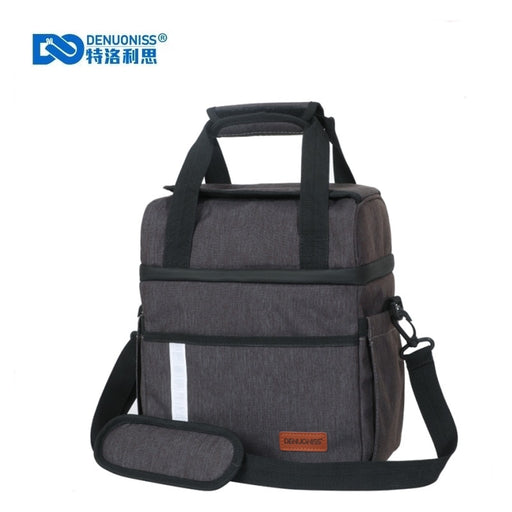 DENUONISS Multifunction Double Layer 9L Large Capacity Portable Lunch Bag Beach Cooler Thermal Bag Ice Box Cooler Bag