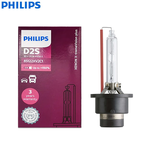 Philips X-treme Vision Plus D2S XV2 4800K +150% Bright White Xenon Bulb HID Car Original Lamp Germany 85122XV2C1, 1 piece Default Title