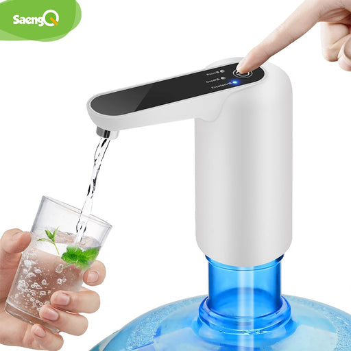 saengQ Water Bottle Pump Electric Water Dispenser Pump USB Charging Automatic Water Pump Auto Switch Drinking Dispenser