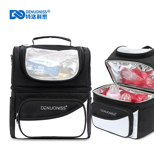 DENUONISS Lunch Bag Latest Models Double-layer Aluminum Foil Picnic Insulation Bag Fresh Milk Refrigerator Bag For Food