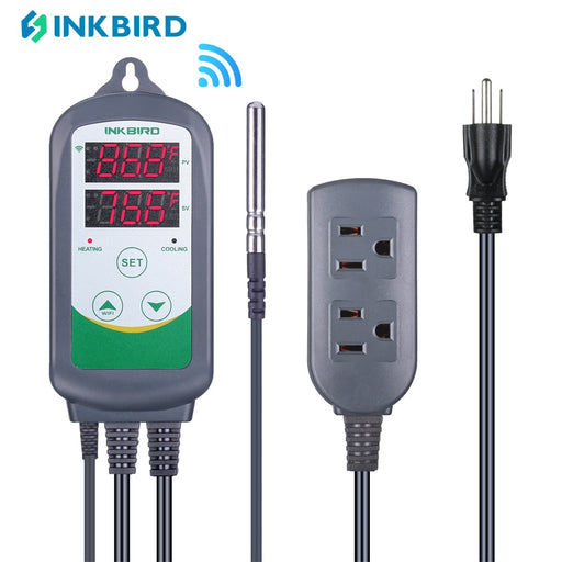 INKBIRD ITC-308-WIFI US Plug Digital Temperature Controller Heating&amp;Cooling Alarm for Safe Outlet Thermostat Plug&amp;Play Free APP