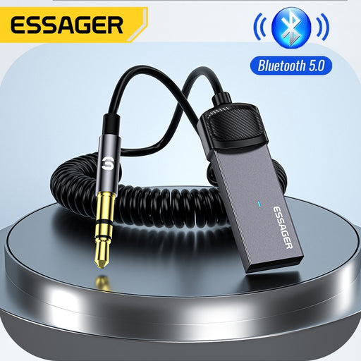 Essager Bluetooth Aux Adapter Wireless Car Bluetooth Receiver USB to 3.5mm Jack Audio Music Mic Handsfree Adapter for Car Speake
