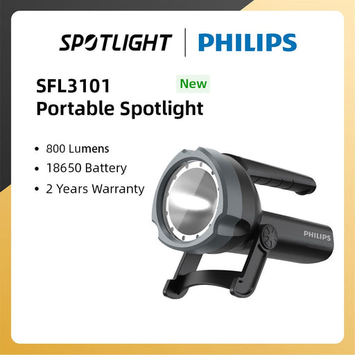 Philips SFL3101 Powerful Flashlight with USB Charging Rechargeable Lamp High Power LED Flashlights for Self Defense Camping Default Title
