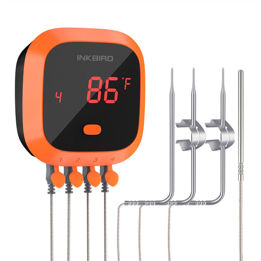 INKBIRD IBT-4XC Waterproof Food Kitchen Thermometer Bluetooth 4 Probes For BBQ, Smoker, Grill, Oven, Meat With Timer Free APP China IBT-4XC BBQ Tools