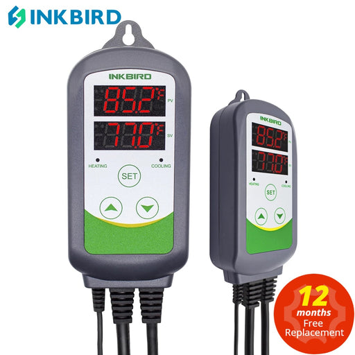 INKBIRD ITC-308 Digital Temperature Controller Outlet Thermostat Heat and Cool,Carboy,Fermenter,Greenhouse Terrarium Temp.