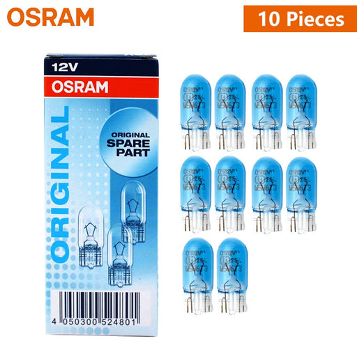 OSRAM Original 12V T10 W5W Interior Light Turn Signal Lamp 4000K Cool White Color 5W W2.1x9.5d 2825CB Auto Bulb Wholesale 10pcs Default Title