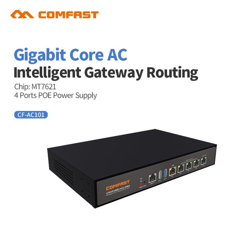 COMFAST CF-AC101 Gigabit Wifi AC Router Enterprise Gateway Seamless Roaming/ Multi WAN /4 Port Poe Port Load Balance PPPoE Route Default Title