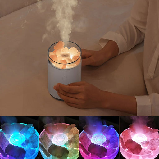 260ml Air Humidifier Salt Ore Aroma Diffuser With Night Light Cold Mist For Bedroom Home Car Plant Purifier Humidificador