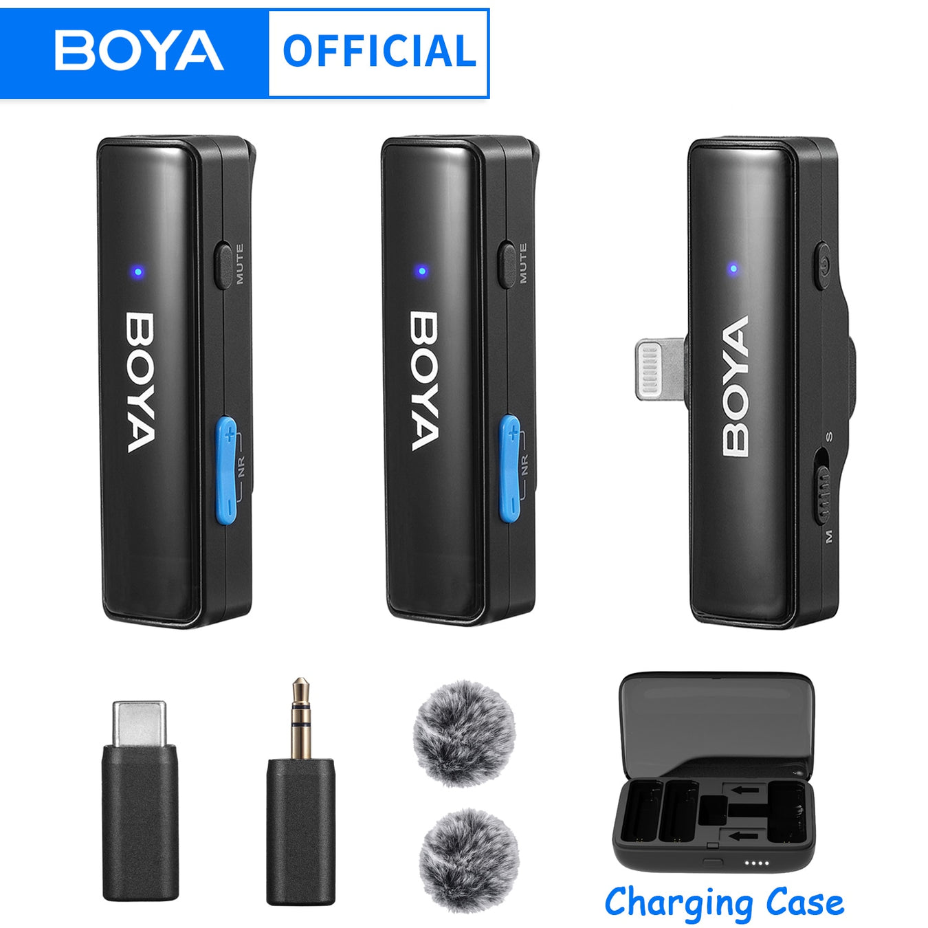 BOYA BOYALINK Wireless Lavalier Lapel Microphone for iPhone Android DSLR Camera Youtube Live Streaming Audio Recording Interview