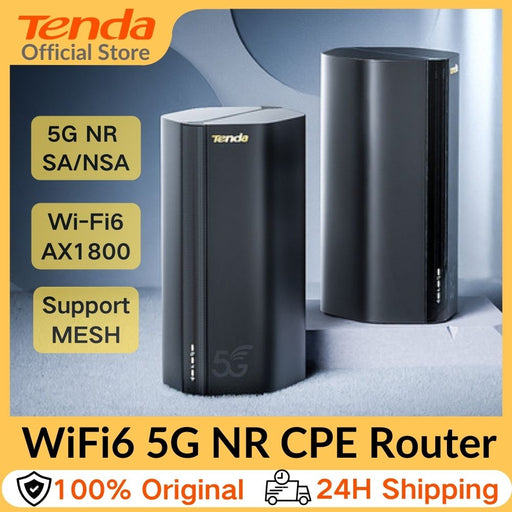 Tenda 5G03 AX1800 Wi-Fi 6 5G Router 5G SA/NSA Dual Mode 5G/4G/3G Multi-Mode Mesh Router Dual Band WiFi Router SIM Card 5G CPE
