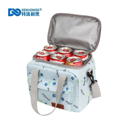 DENUONISS New Portable Cooler Bag Insulation Bag Can Hold 9 Cans Of Coke Leak-proof Outdoor Picnic Food Storage Bento Bag