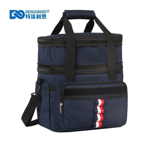 DENUONISS Outdoor Leak-Proof Refrigerated Cooler Bag Portable Ice Backpack Lunch Bag Fruit Knapsack Can Hold 36 Cans Of Beer
