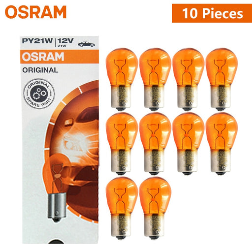 OSRAM Original PY21W 1156 Car Metal Bases Amber Turn Signals Reverse Lamps OEM Auto Brake Bulbs S25 21W 12V 7507 Wholesale 10pcs Default Title