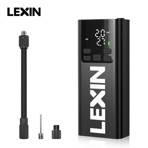 2022 Lexin P5 Smart Air Pump 5000mAh for Motorcycles Tire Inflator Bicycle Boat with LED Digital&amp;Preset Pressure Inflation Default Title