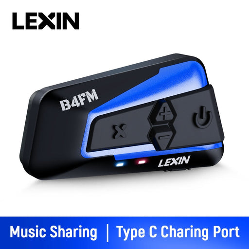Lexin LX-B4FM-X for 10 Riders Intercom Motorcycle Bluetooth Helmet Headsets BT5.0 Moto Intercomunicador with Music Sharing