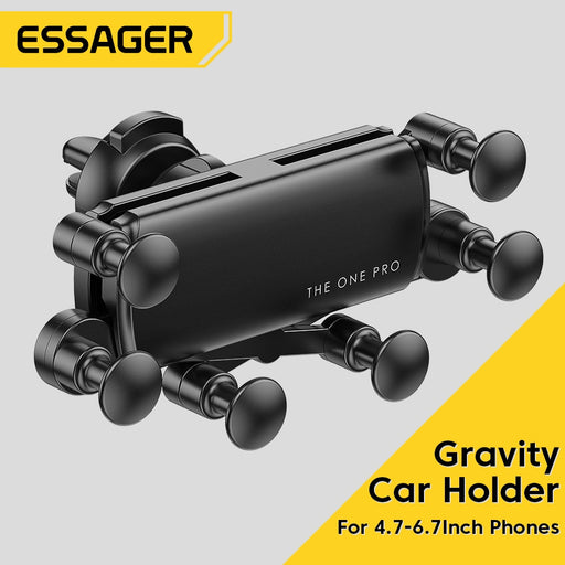 Essager Gravity Car Phone Holder Air Vent Clip Mount Mobile Phone Stand In Car GPS Support For iPhone 14 13 Pro Xiaomi Samsung