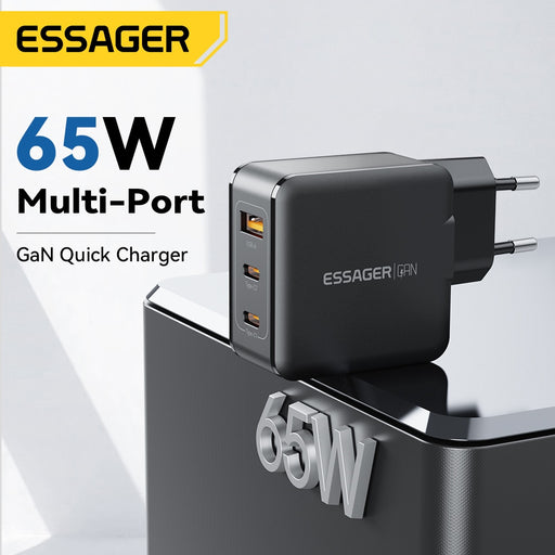 Essager GaN 65W USB C Charger Quick Charge 4.0 3.0 QC4.0 QC PD3.0 PD USB-C Type C Fast USB Charger For iPhone 14 13 Pro MacBook
