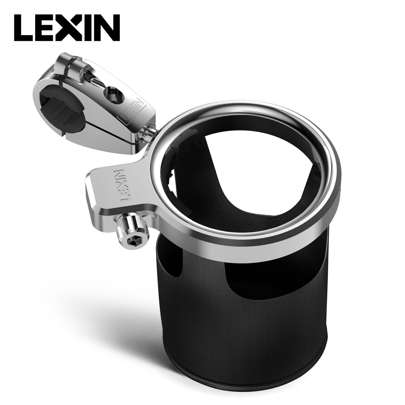2023 LEXIN-C04 Motorcycle Cycling Drink Cup Holder with 360°Swivel Ball-Mount, Metal Handlebar Rotatable Bottle holder for Moto Default Title