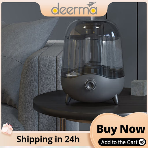 Deerma F323 5L Ultrasonic Air Humidifier With 12h Timing F325 F327 360m/h Silent Mist Sprayer Home Perfume Humidifier