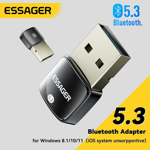 Essager USB Bluetooth 5.3 5.0 Dongle Adapter For PC Speaker Wireless Mouse Earphone Keyboard Music Audio Receiver Transmitter