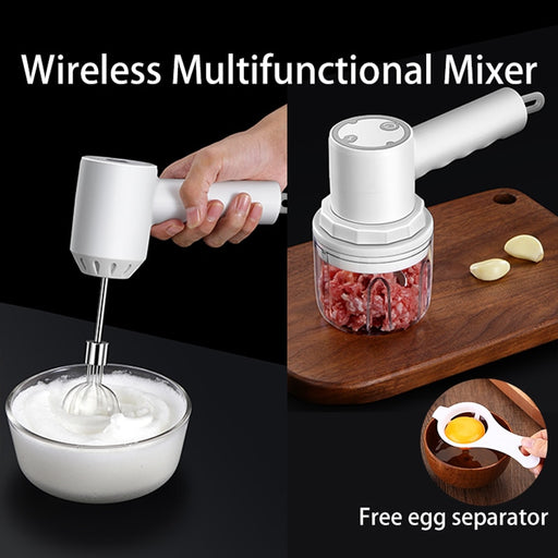 Wireless 3 Speed Mini Mixer Electric Food Blender Handheld Egg Beater Automatic Cream Food Cake Baking Dough Mixer
