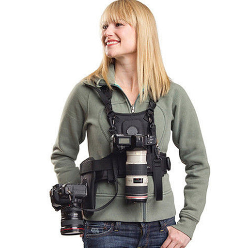 Sevenoak SK-MSP01 Dual Camera Harness Camera Strap Multi Carrying Chest Vest System for Canon Nikon Cameras Climbing Travel