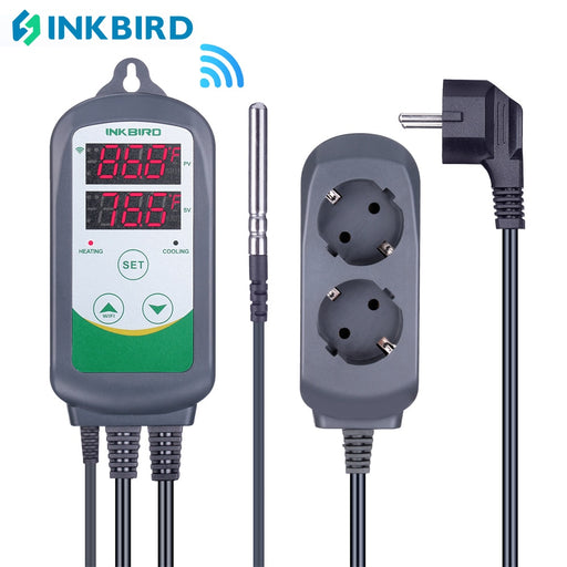 INKBIRD ITC-308-WIFI Digital Temperature Controller Heating&amp;Cooling Dual Relay with Temperature Calibration for US/EU Plug
