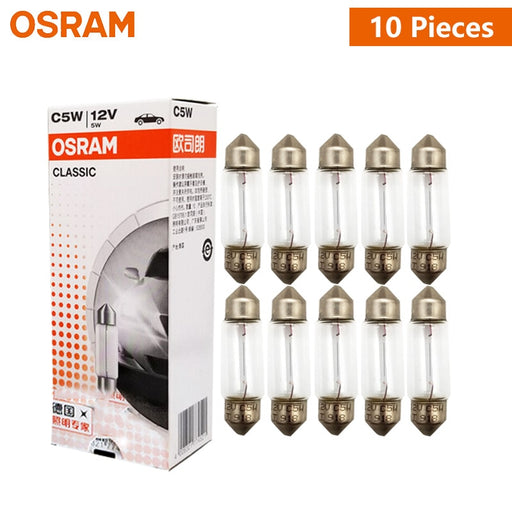 OSRAM Original C5W 36mm Festoon Lamps Reading Lamp Plate Light Standard Car Interior Bulbs 12V 5W SV8.5-8 6418 Wholesale 10pcs Default Title