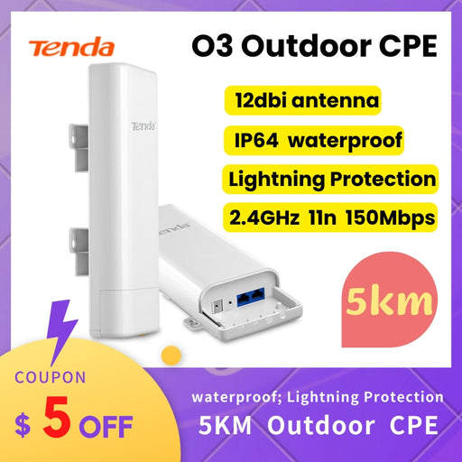 Tenda Outdoor CPE 5KM 500M 2.4Ghz 300mbps Wireless AP Bridge Access Point WIFI Long Range extender WIFI Antenna Repeater AP