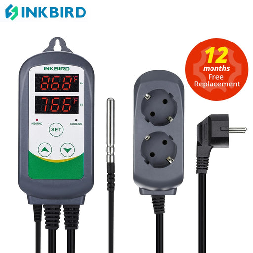 INKBIRD ITC-308 Heating and Cooling Dual Relay Temperature Controller, Carboy, Fermenter, Greenhouse Terrarium Temp. Control