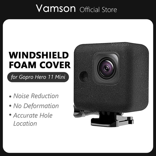 Vamson Windshield Sponge Foam Case for Gopro Hero 11 Black Mini Action Camera Wind Noise Reduction Cover for Go Pro Accessories Default Title