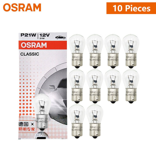 OSRAM Original P21W 1156 Turn Signal Light Reverse Lamp Standard Auto Brake Bulb 12V S25 21W 7506 Metal Bases Wholesale 10pcs Default Title
