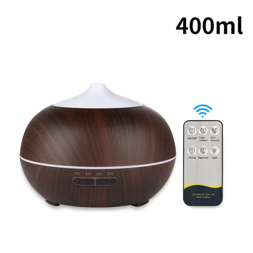 saengQ Aroma Diffuser Electric Air Humidifier Remote Control Cool Mist Maker Fogger Essential Oil Diffuser With LED Lamp js307-coffee China