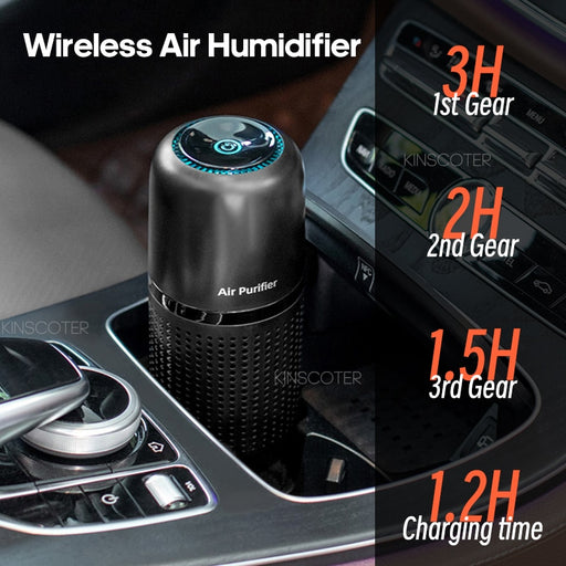 Car Air Purifier Wireless Portable Air Purifie Withtrue Hepa Filter For Smoke Dust &amp; Odor Pm2.5 For Car Office Traveling