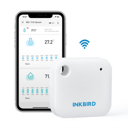 INKBIRD IBS-TH3 WiFi Temperature Humidity Two-In-One Sensor Pocket-Sized Body Remote Control for Refrigerators Pets Indoor China IBS-TH3 WIFI