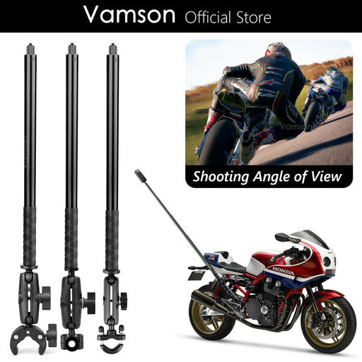 Vamson Motorcycle 3rd Person View Invisible Selfie Stick for Insta360 X3 One X2 OneR GoPro Max Camera for GoPro 11 Accessories