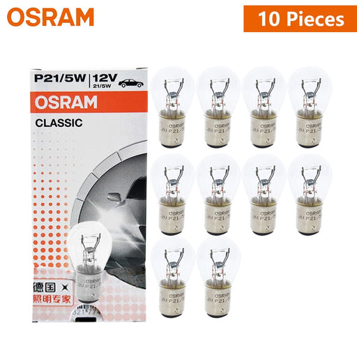 OSRAM Original P21/5W 1157 Car Standard Turn Signal Light Parking Lamp OEM Auto Stop Bulb 12V S25 21/5W 7528 Wholesale 10pcs Default Title