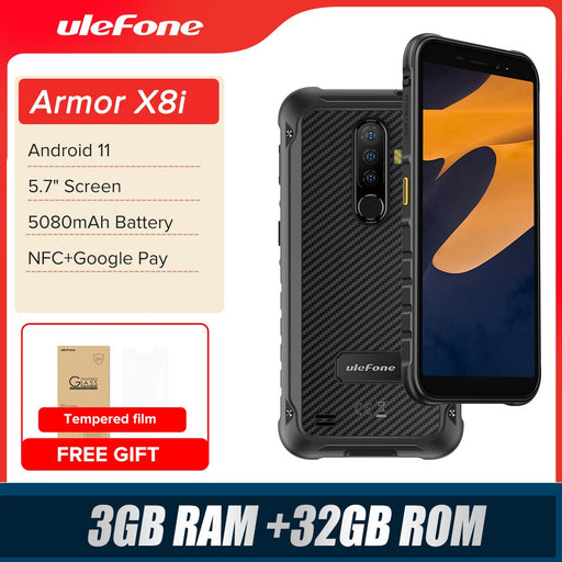 Ulefone Armor X8i Smartphone Android Rugged Waterproof / NFC/3GB+32GB 5.7&quot; Cell Phone Global 4G LTE Unlocked Mobile Phone