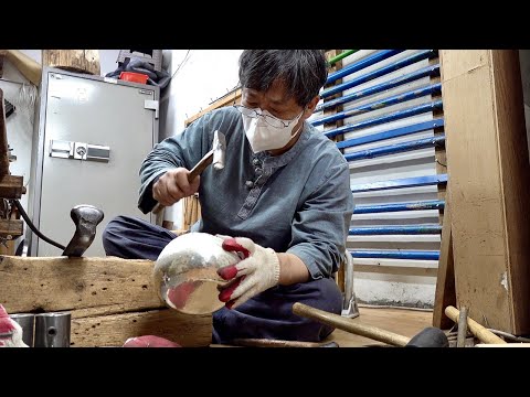Luxury Silver Kettle Making Process by Korean Artisan With 40 Year History