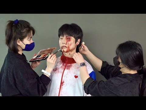 All of Us Are Dead - Gwi-nam' Special Makeup Process. Korean Zombie Movie Makeup Artist